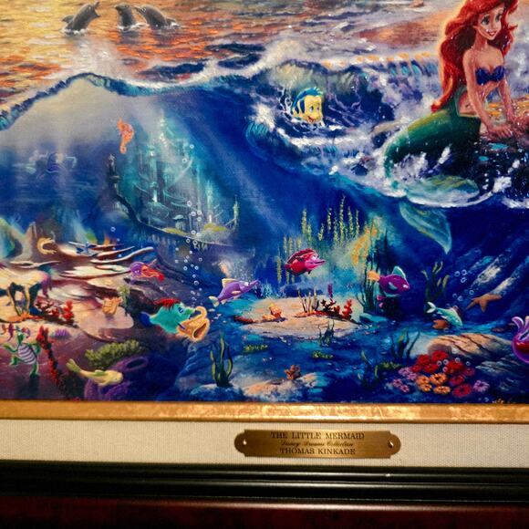 Thomas Kinkaid disney dreams collection the little mermaid 12 X 18 new 13/72 - Picture 5 of 13